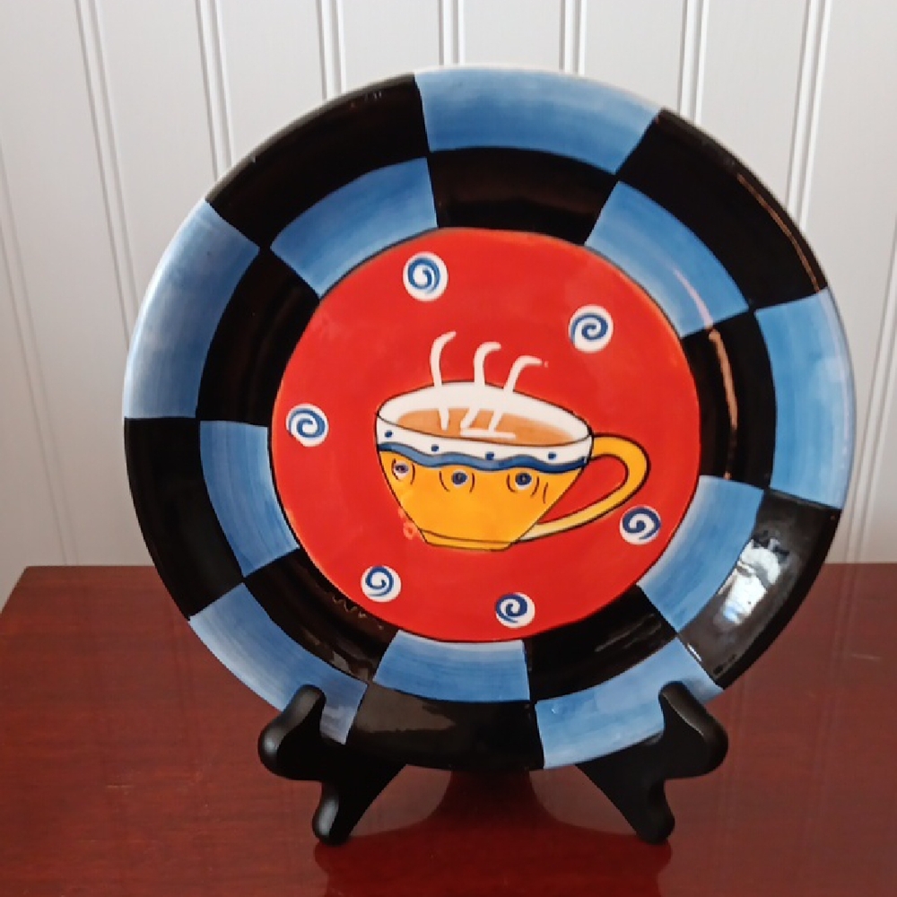 Hand painted Jazz Cafe Plate